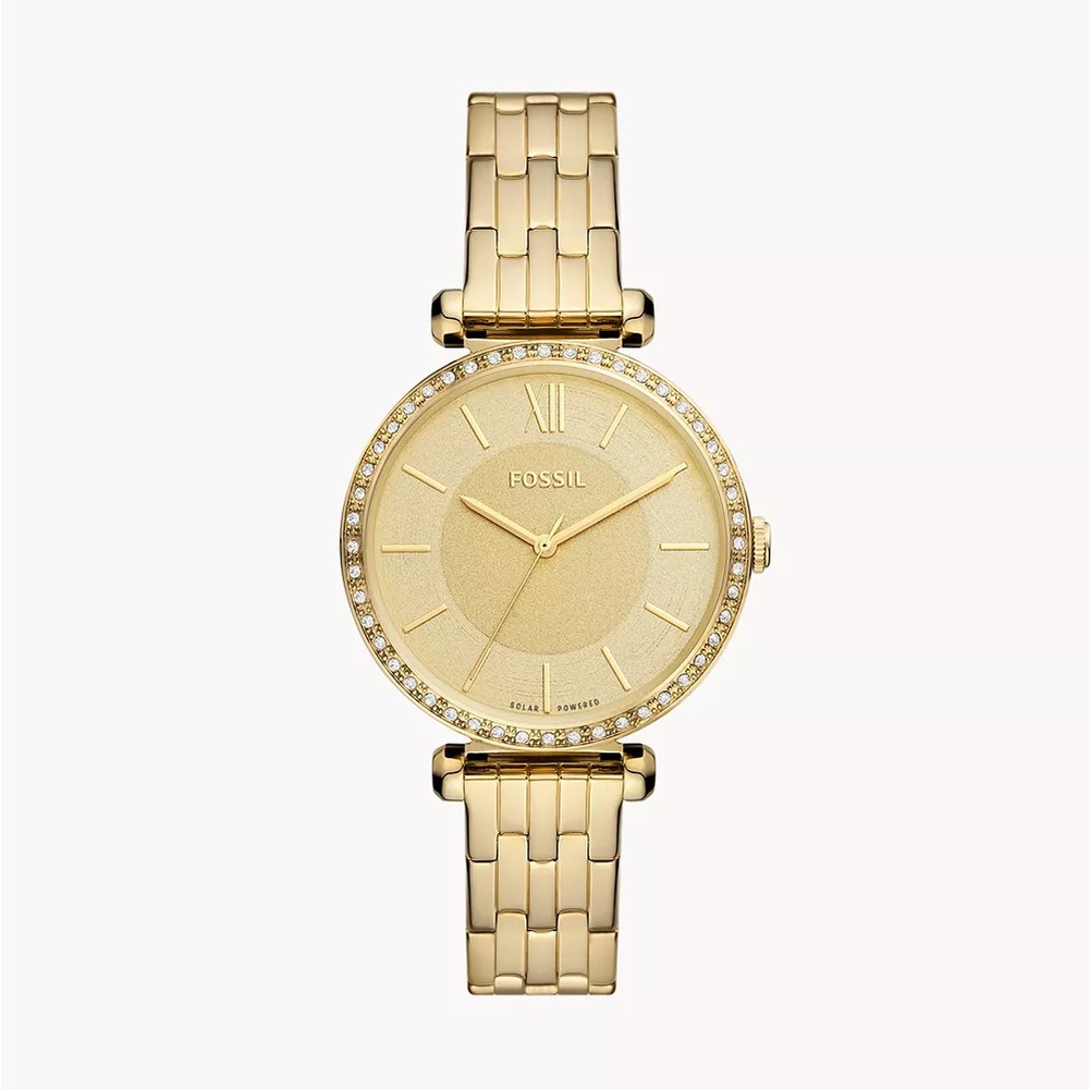 Fossil Tillie Solar-Powered Gold-Tone Stainless Steel Watch